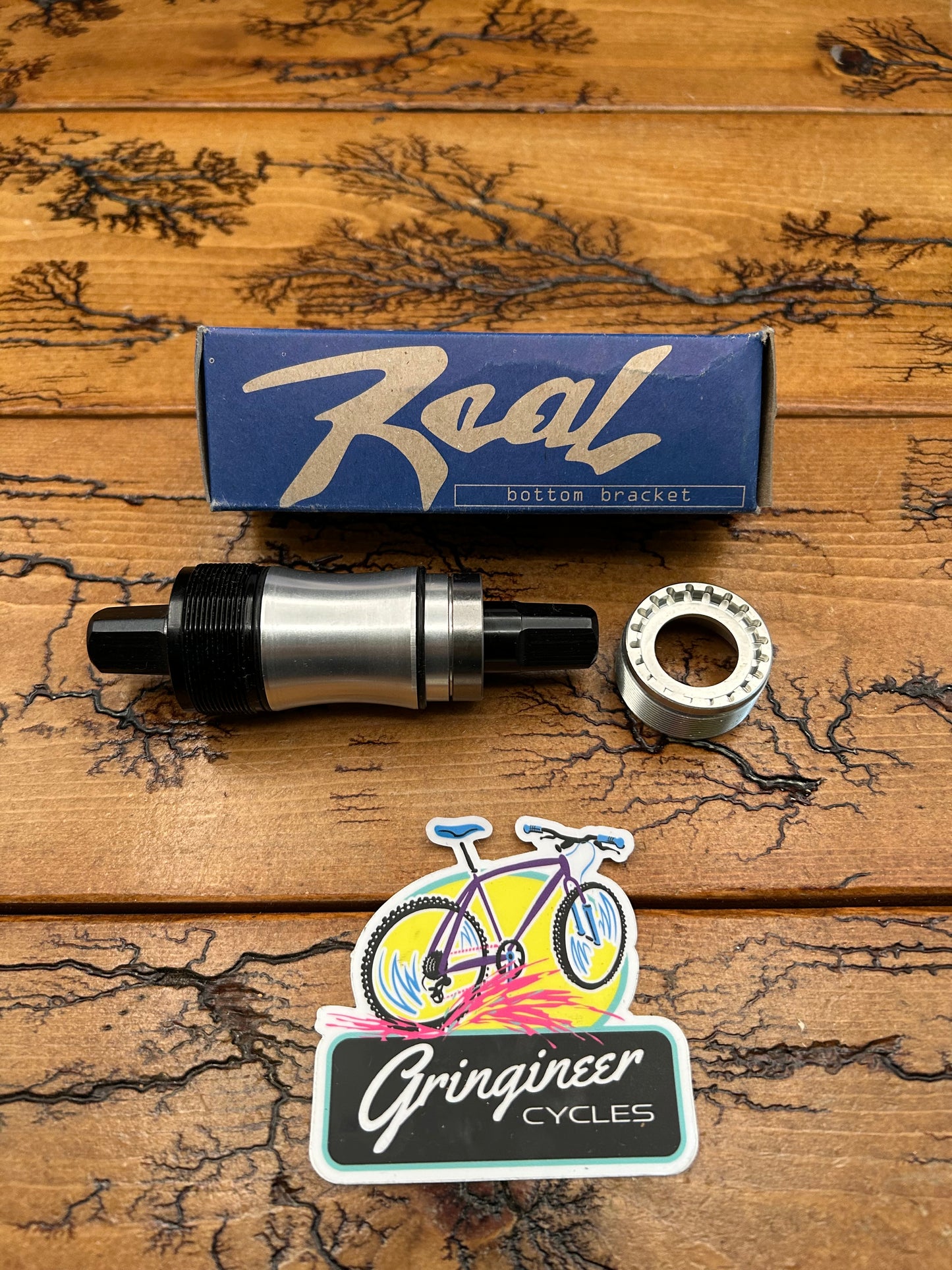 Real Design 68/73mm x 115mm Square Taper Bottom Bracket NOS