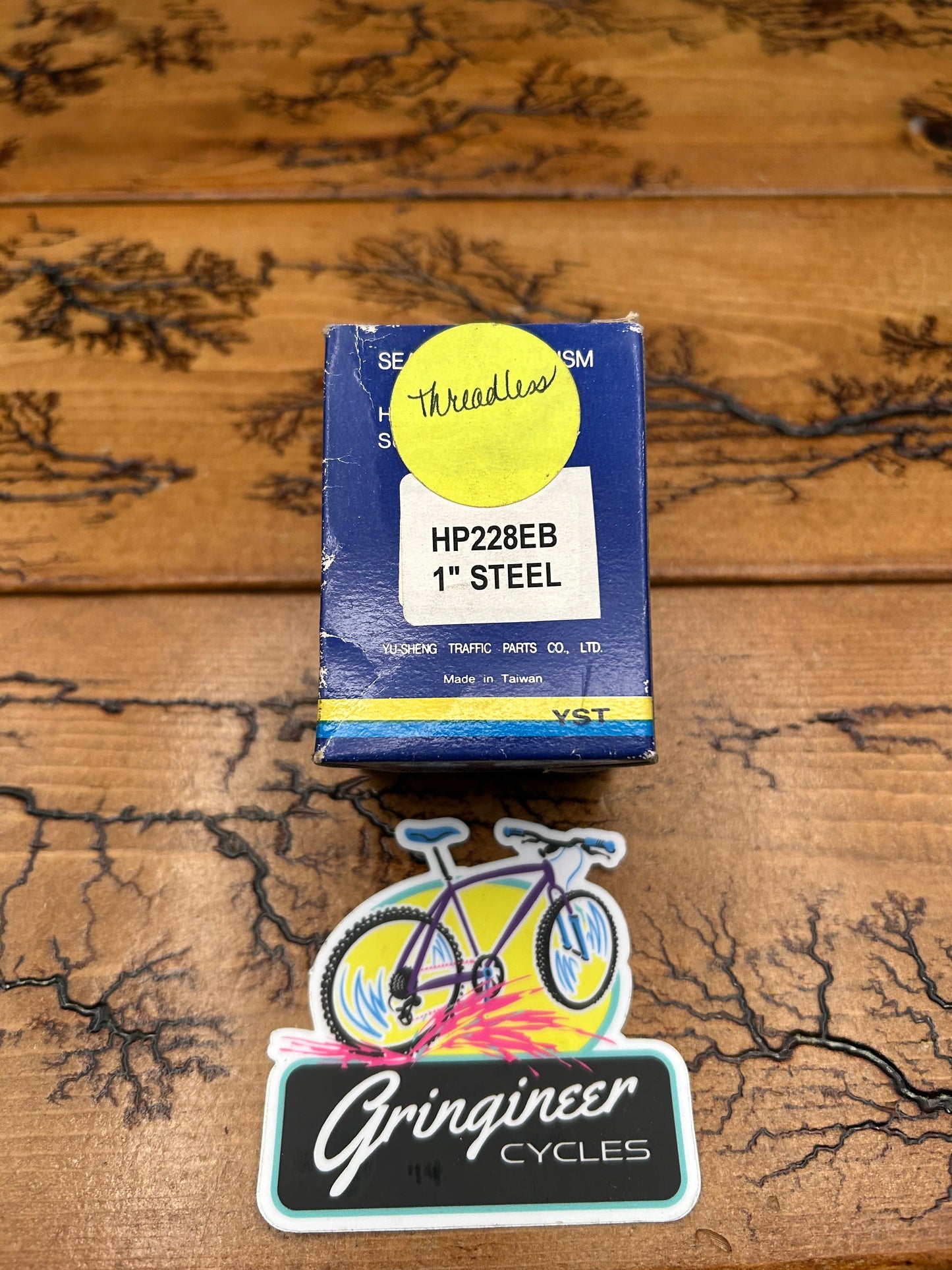 YST HP228EB 1 Inch Black Threadless Headset NOS