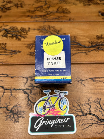 YST HP228EB 1 Inch Black Threadless Headset NOS