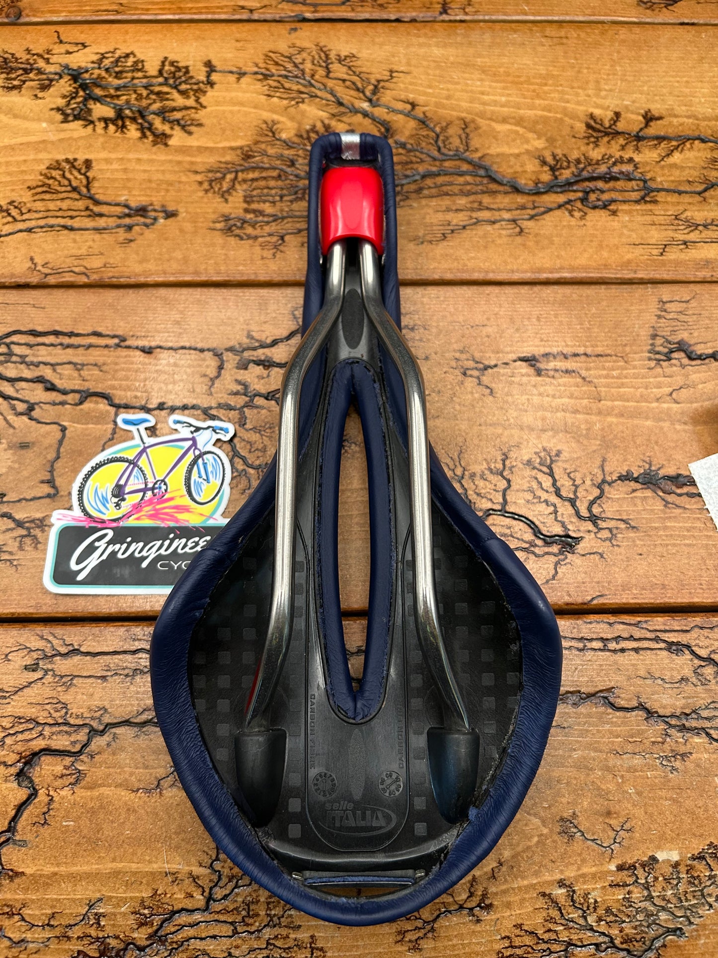 Selle Italia Flite Gel Flow Blue Titanium Rails Saddle