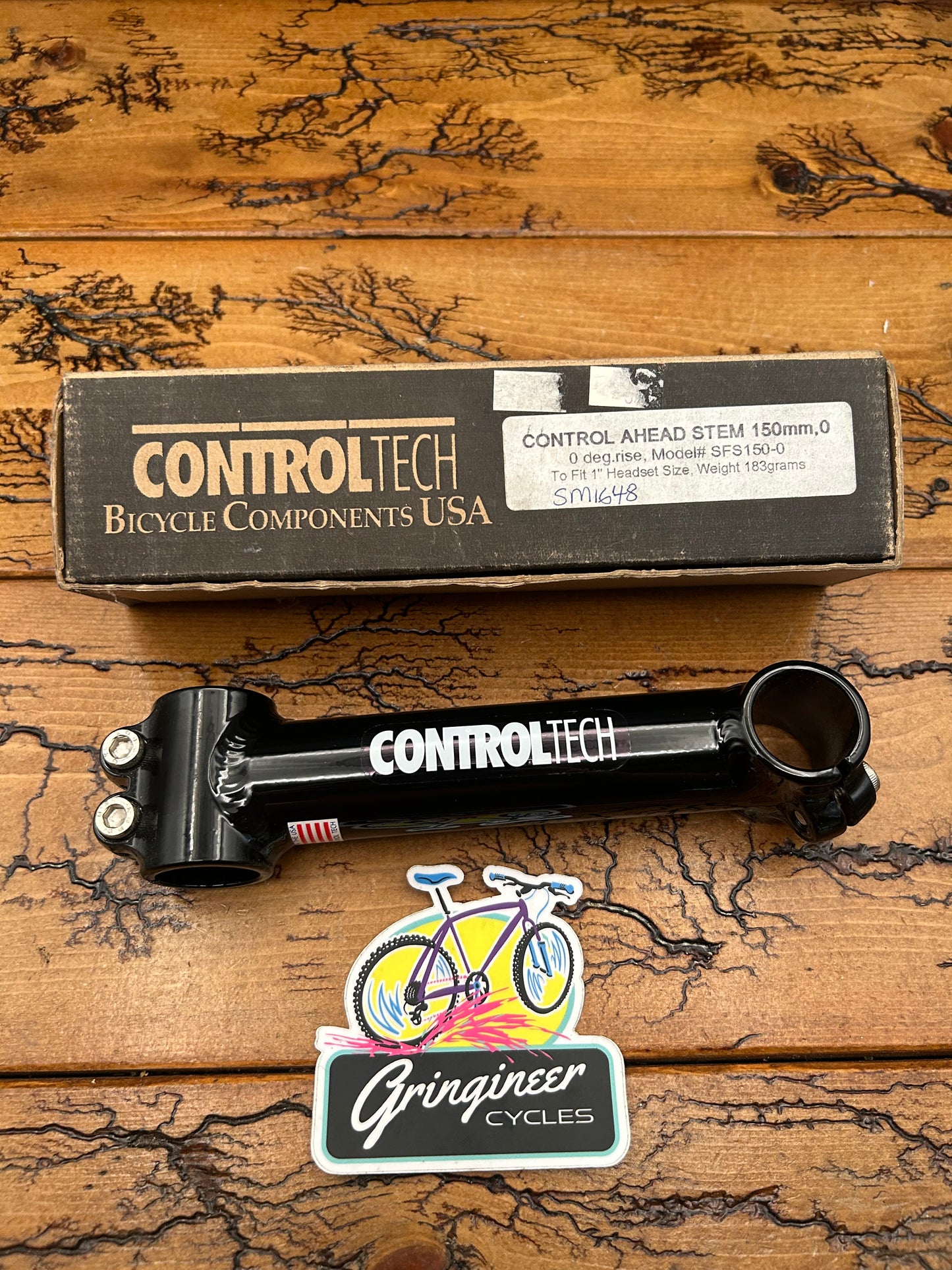 Control Tech 150mm 0 Degree 25.4mm 1 Inch Threadless Stem NOS