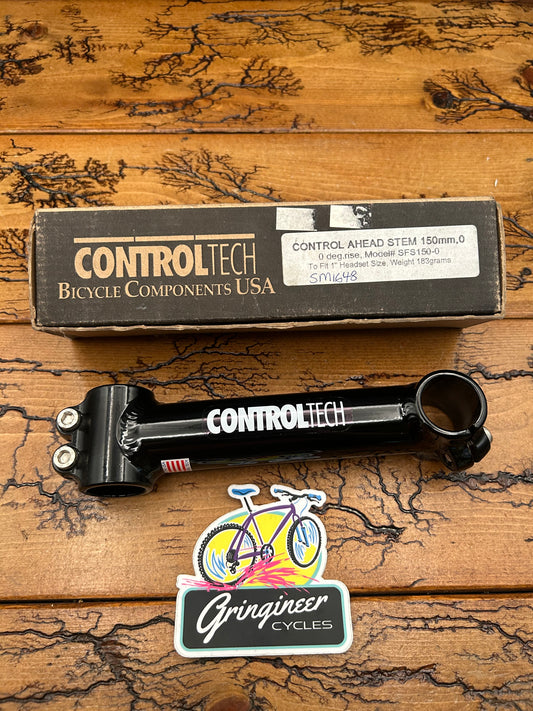 Control Tech 150mm 0 Degree 25.4mm 1 Inch Threadless Stem NOS