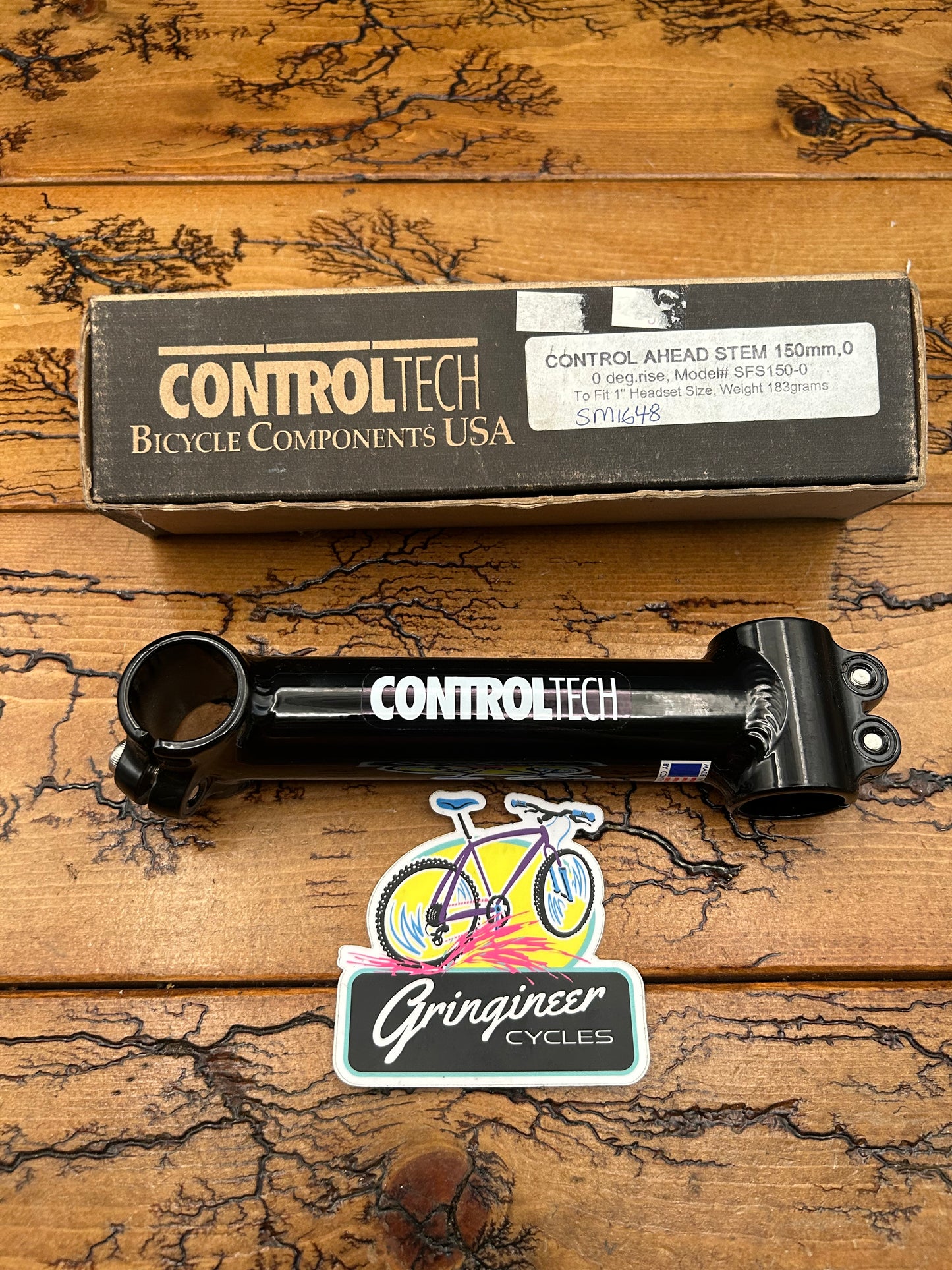 Control Tech 150mm 0 Degree 25.4mm 1 Inch Threadless Stem NOS