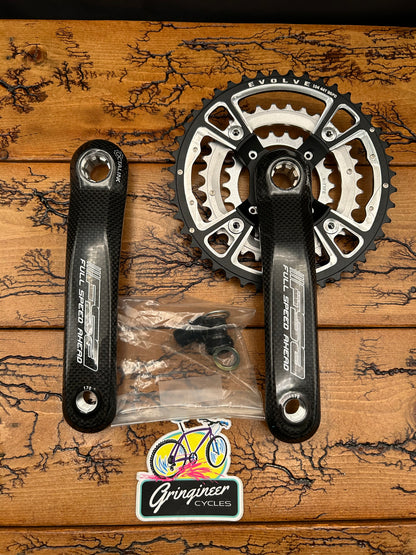 FSA Pro Carbon ATB 44/32/22 9 Speed 170mm Carbon Crankset NOS