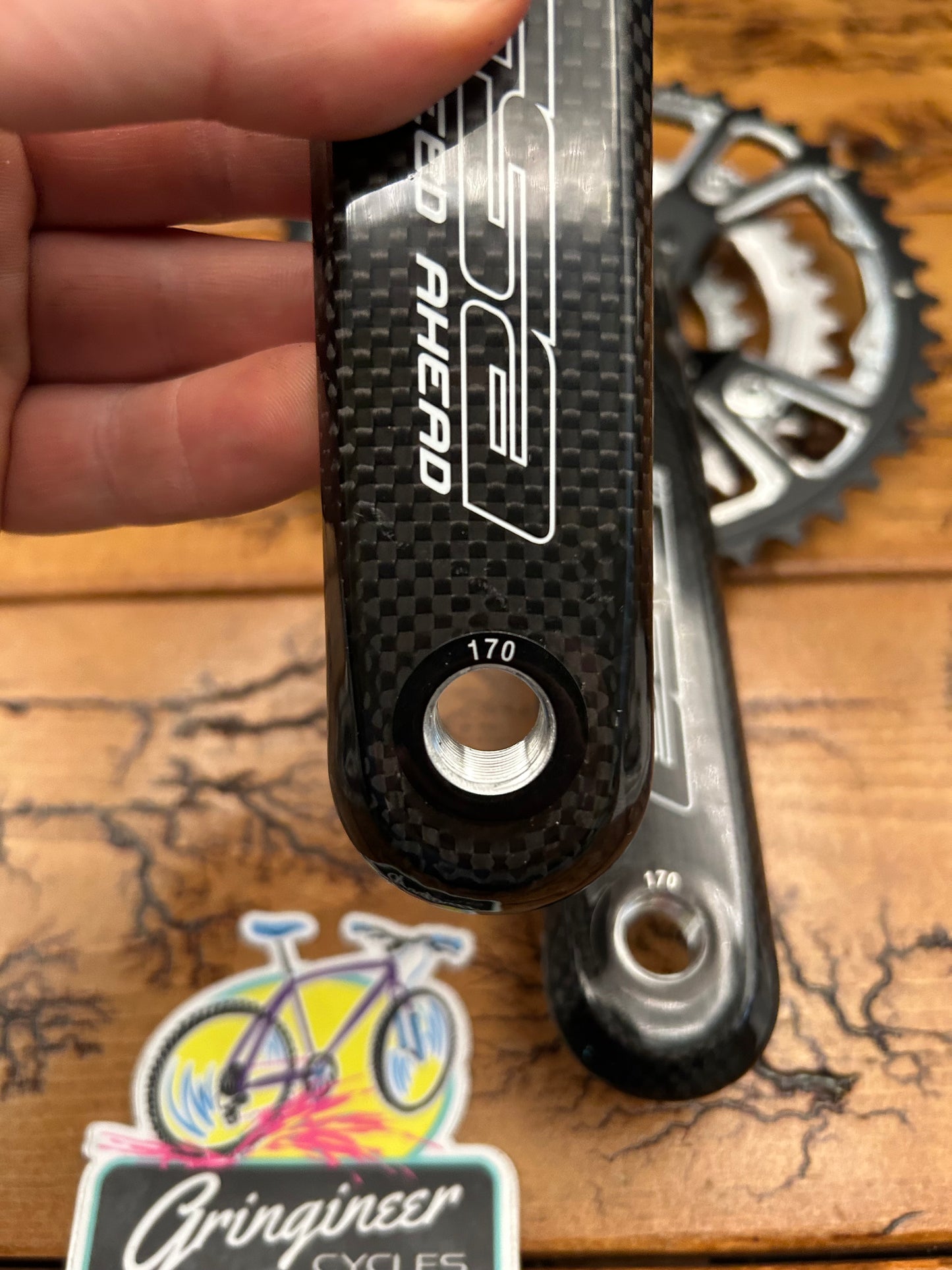 FSA Pro Carbon ATB 44/32/22 9 Speed 170mm Carbon Crankset NOS