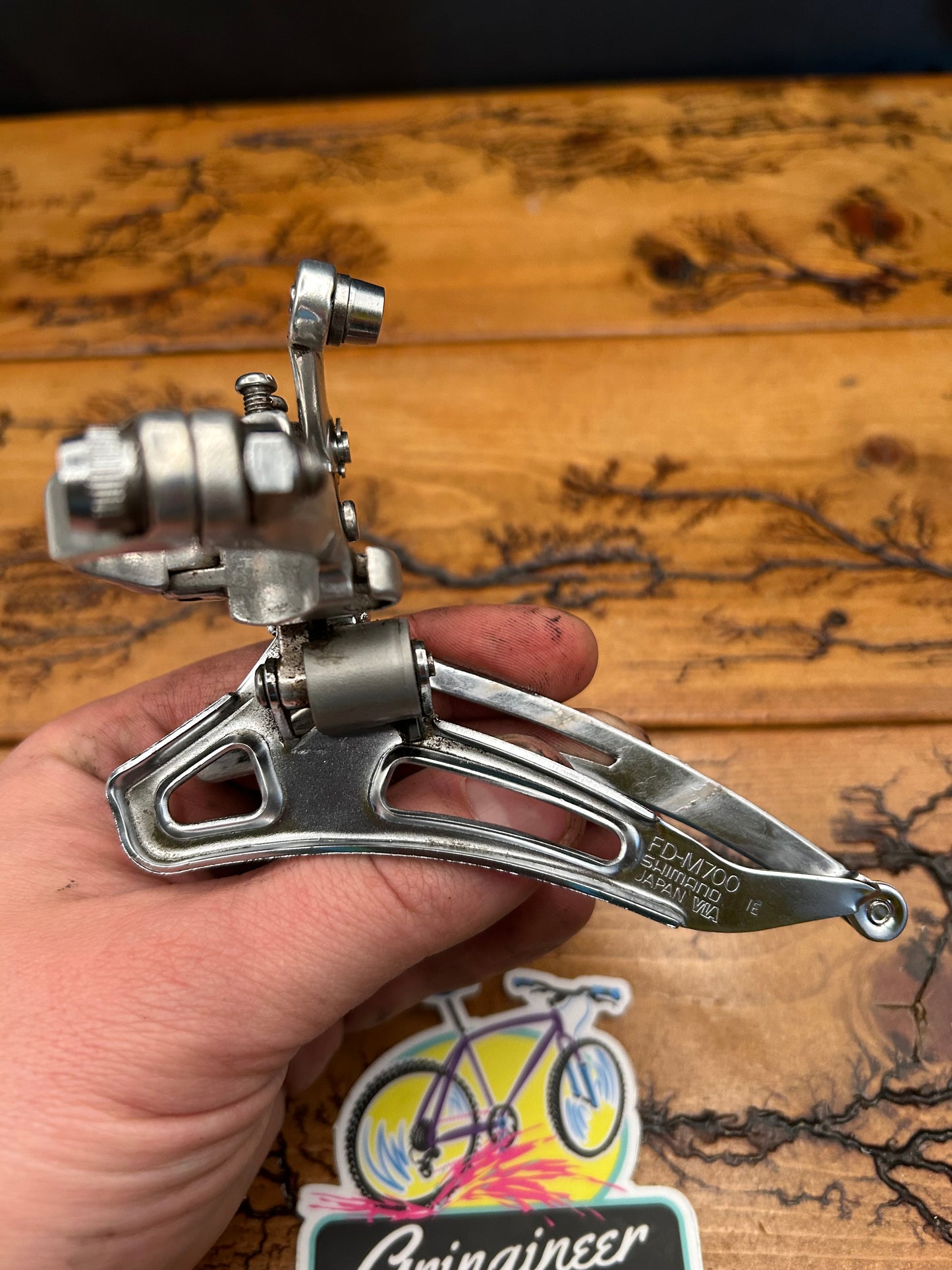 Shimano Deore XT Deerhead FD-M700 Bottom Pull Front Derailleur VG