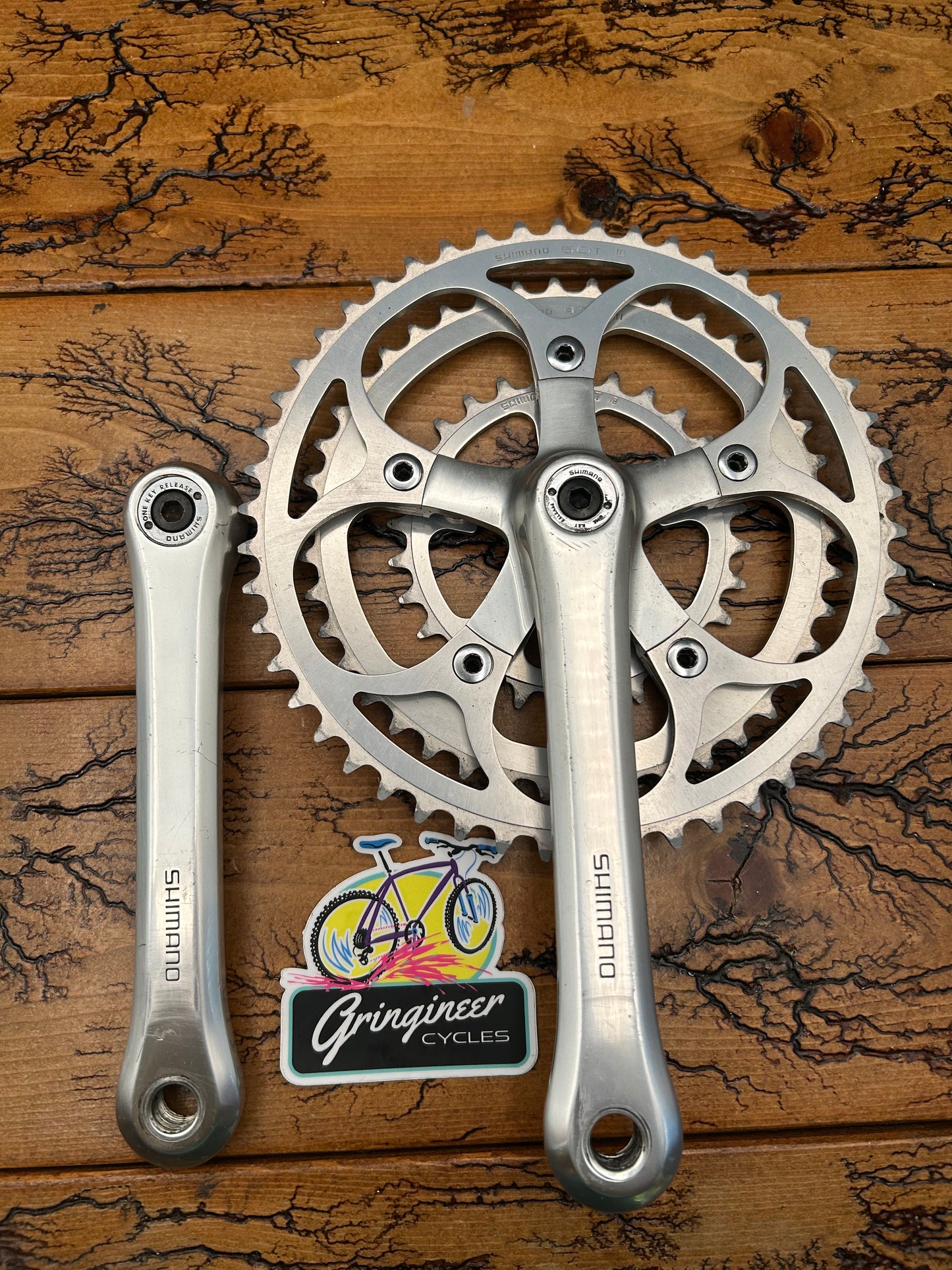 Shimano 600EX M700 FC-6206 170mm 50/42/28 Crankset