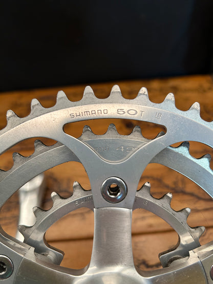 Shimano 600EX M700 FC-6206 170mm 50/42/28 Crankset