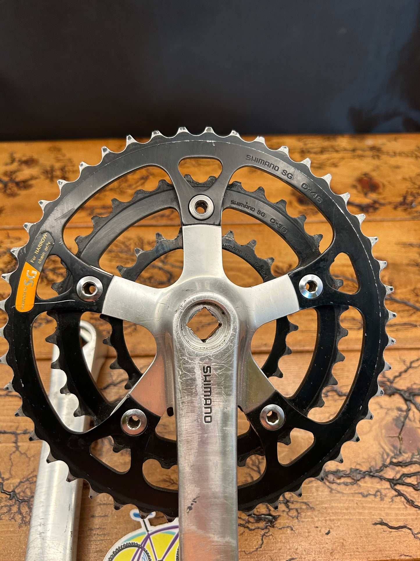 Shimano Deore XT FC-M730 Black Chainrings 46/36/24 175mm Crankset