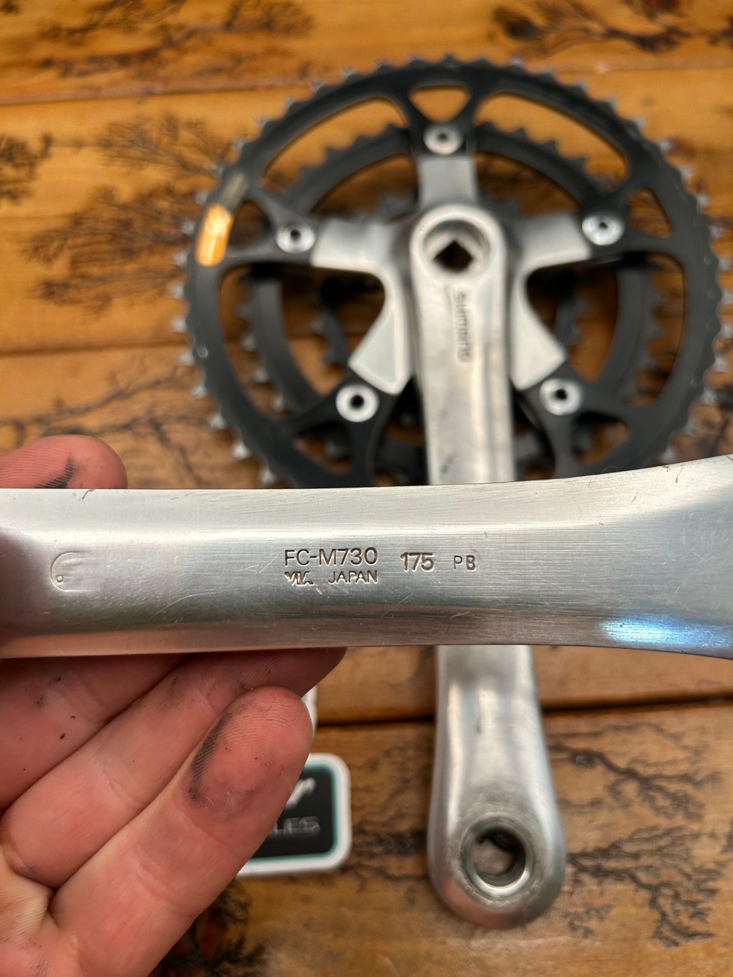 Shimano Deore XT FC-M730 Black Chainrings 46/36/24 175mm Crankset