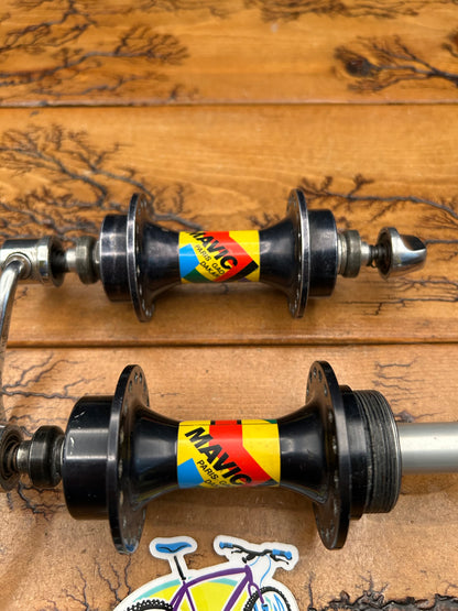 Mavic Paris Gao Dakar Black 36 Hole Hub Set With Skewers