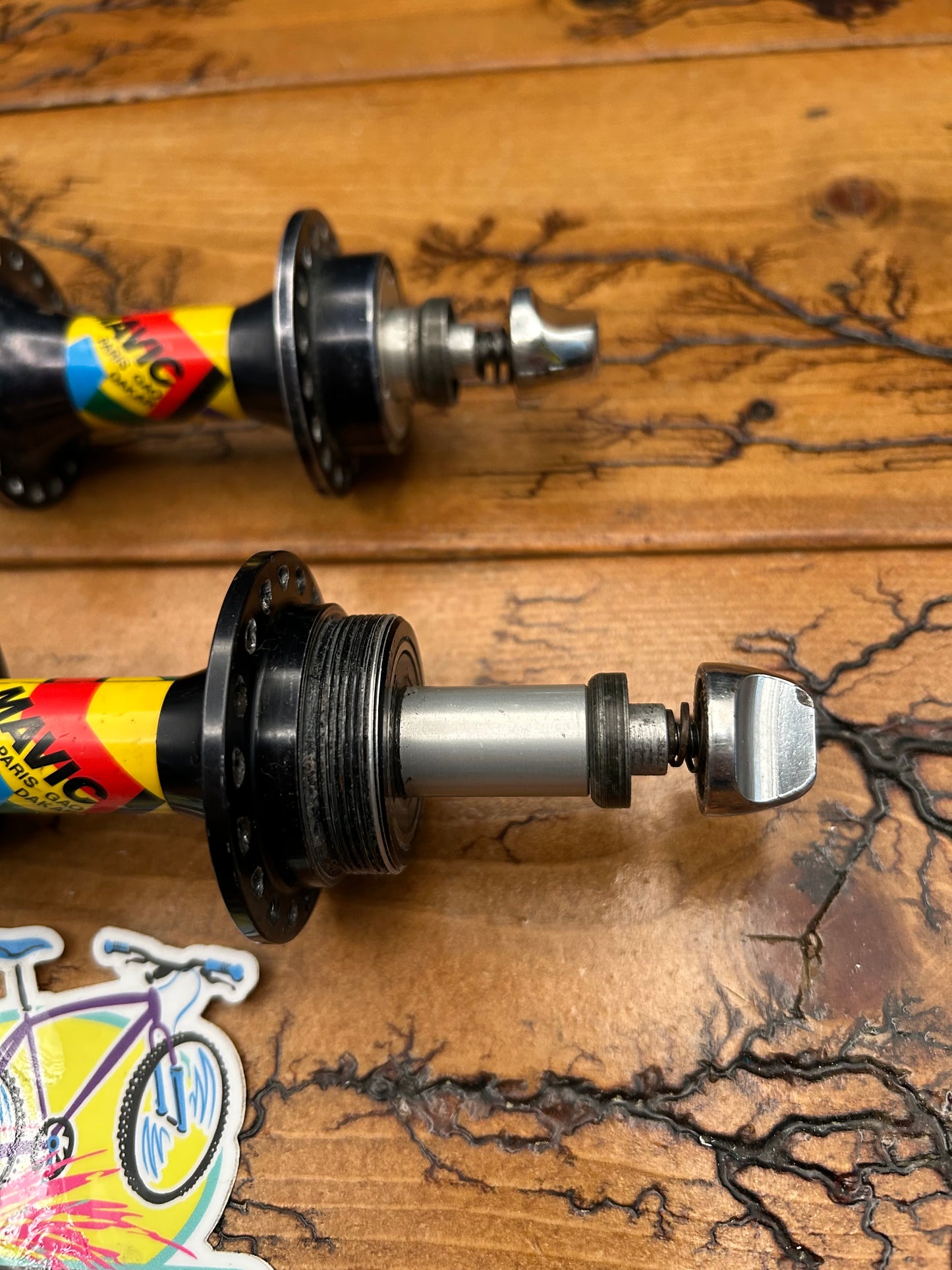 Mavic Paris Gao Dakar Black 36 Hole Hub Set With Skewers