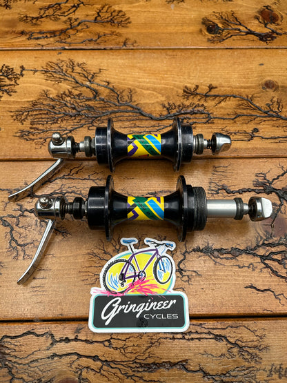 Mavic Paris Gao Dakar Black 36 Hole Hub Set With Skewers