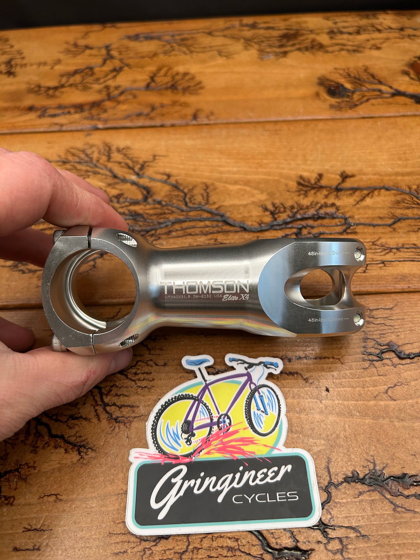 Thomson Elite X4 90mm Silver 0 Degree 31.8mm 1 1/8 Inch Threadless Stem