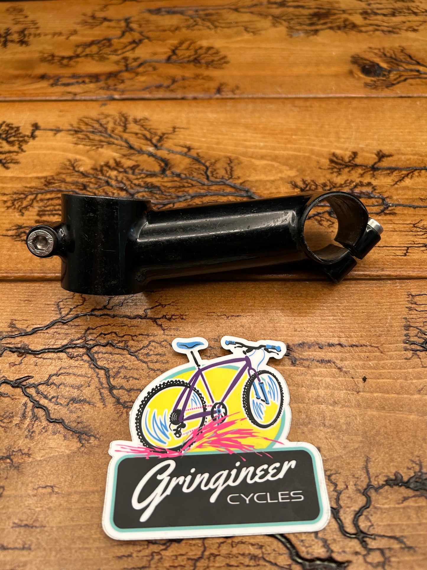 Steel 90mm 10 Degree 25.4mm Black 1 1/4 Inch Threadless Stem