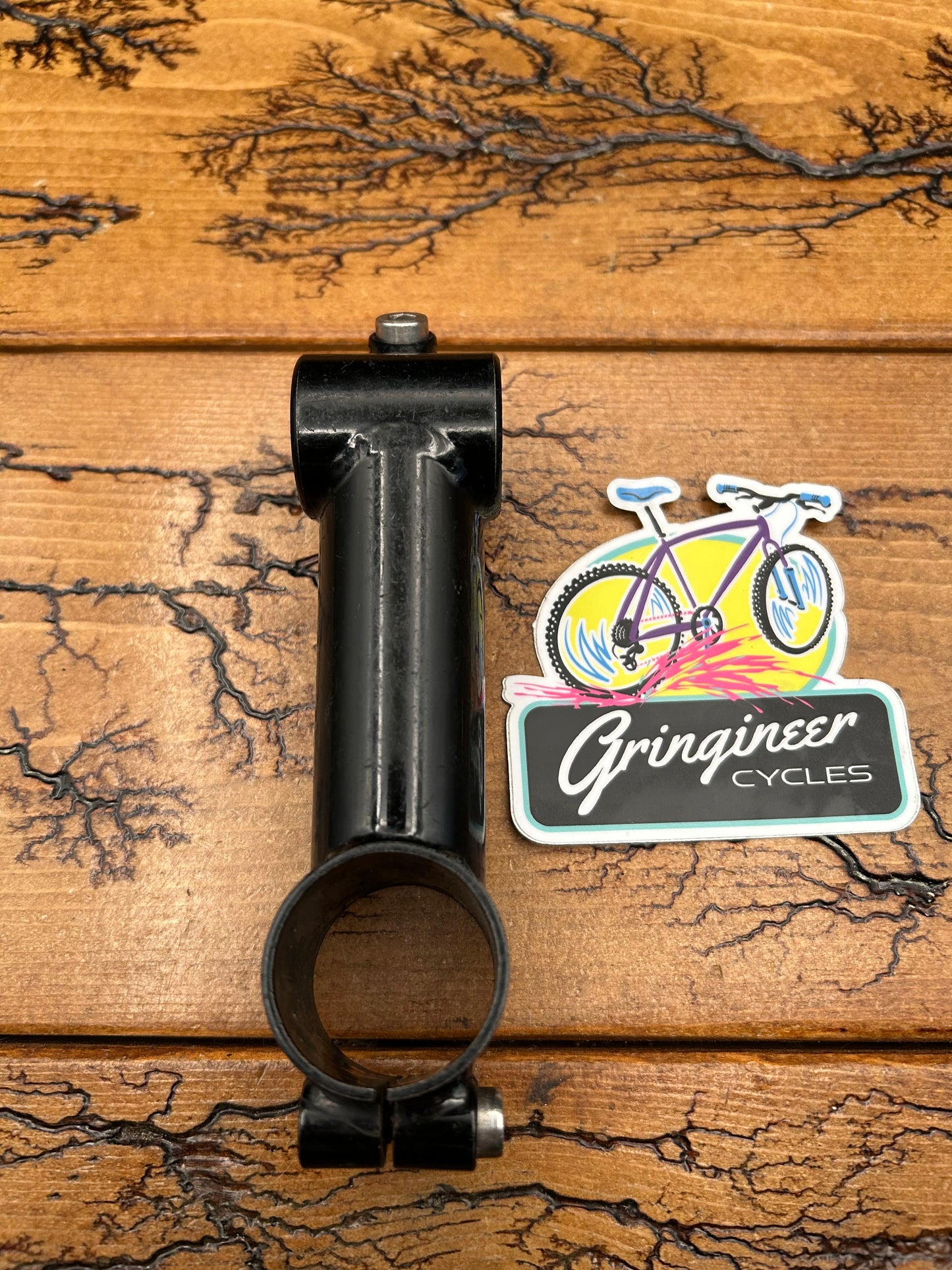 Steel 90mm 10 Degree 25.4mm Black 1 1/4 Inch Threadless Stem