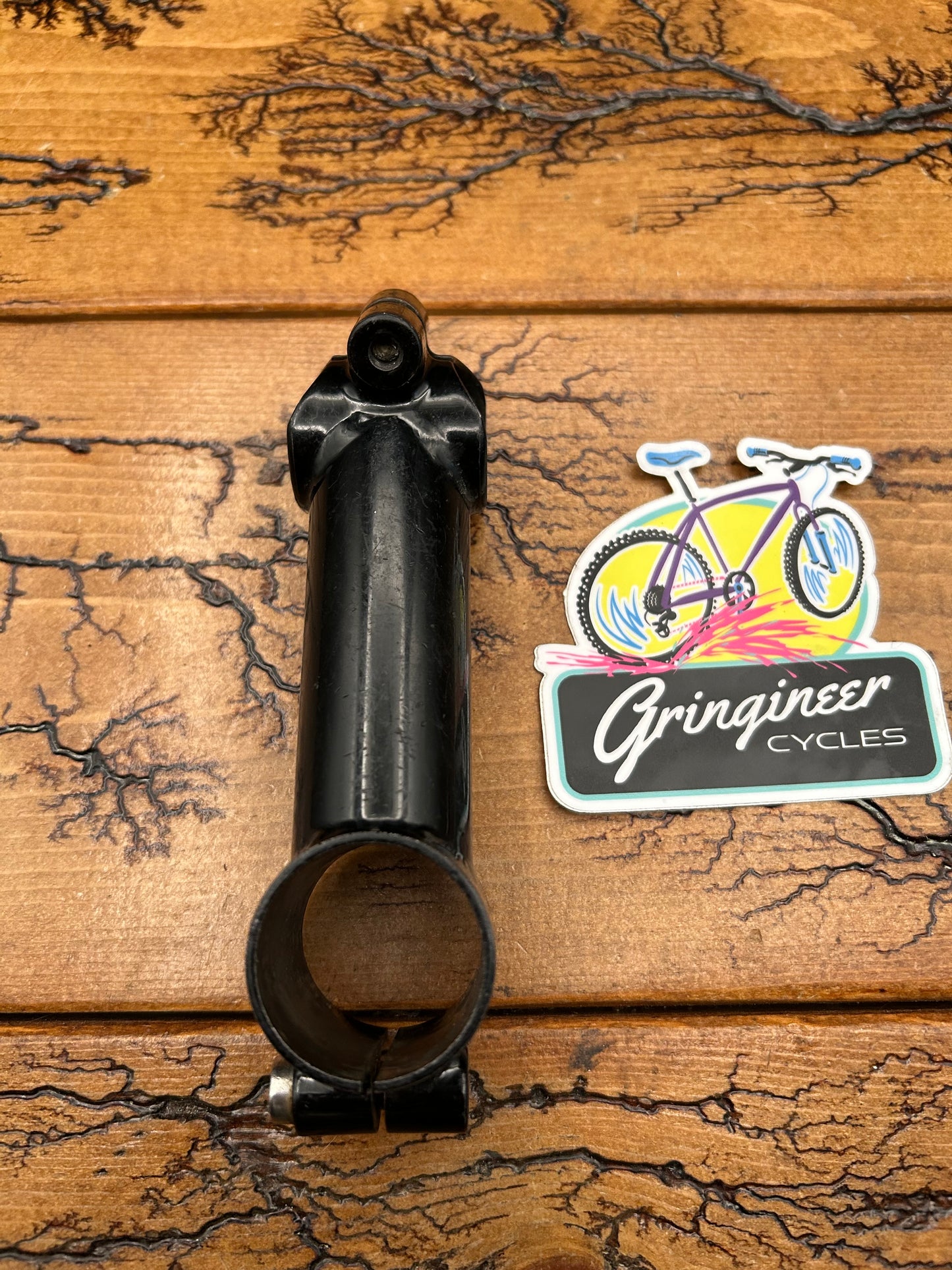 Steel 90mm 10 Degree 25.4mm Black 1 1/4 Inch Threadless Stem