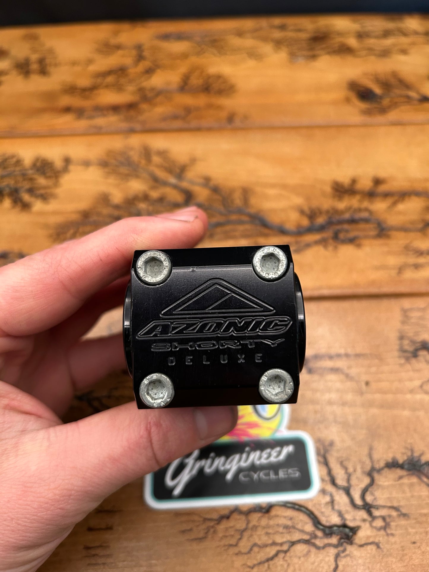 Azonci Shorty Deluxe 50mm Black 25.4mm 1 1/8 Inch Threadless Stem