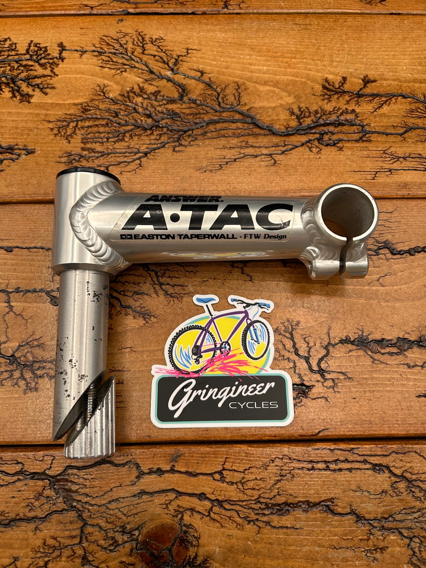 Answer ATAC 135mm Silver 25.4mm 1 1/8 Inch Quill Stem