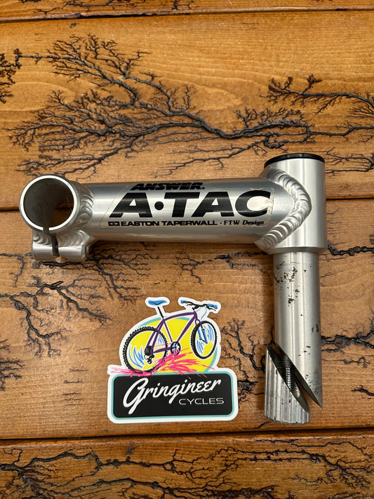 Answer ATAC 135mm Silver 25.4mm 1 1/8 Inch Quill Stem
