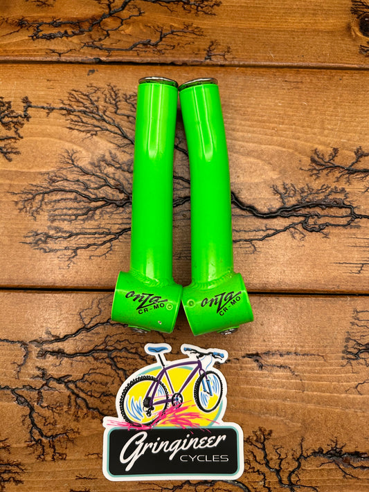 Onza Neon Green Steel Bar Ends