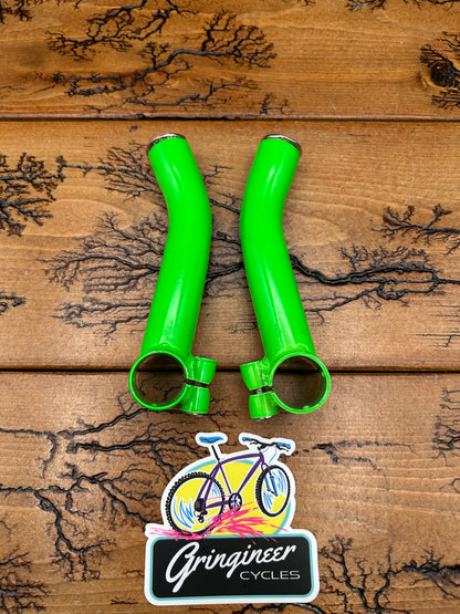 Onza Neon Green Steel Bar Ends