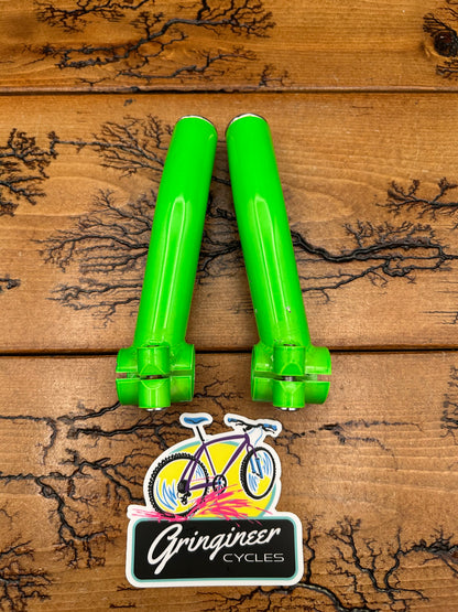 Onza Neon Green Steel Bar Ends