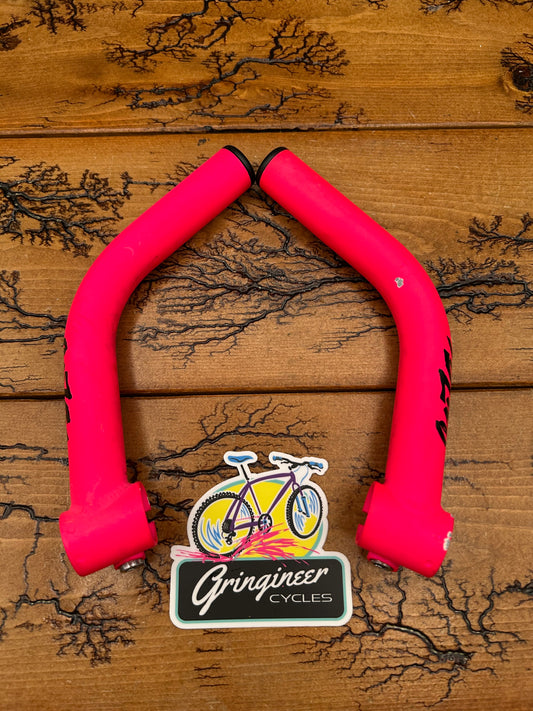Onza Neon Pink Steel Bar Ends