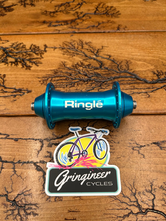 Ringle Super Bubba Turquoise 36 Hole Front Hub