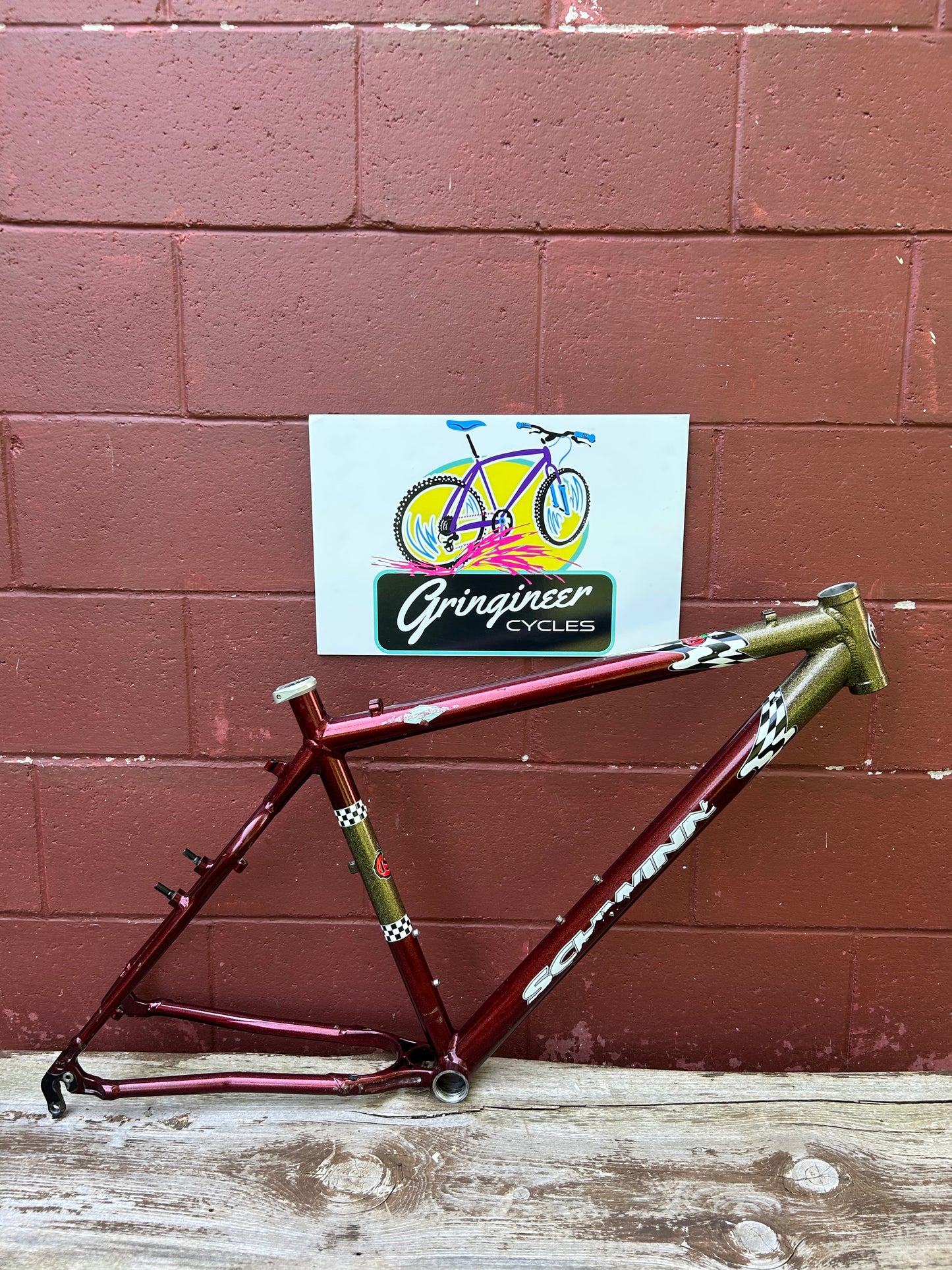 1998 19" Schwinn Homegrown Factory Red Bass Boat Frame