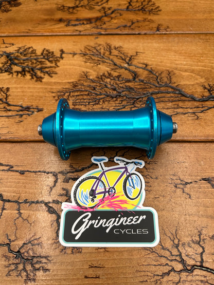 Ringle Super Bubba Turquoise 36 Hole Front Hub