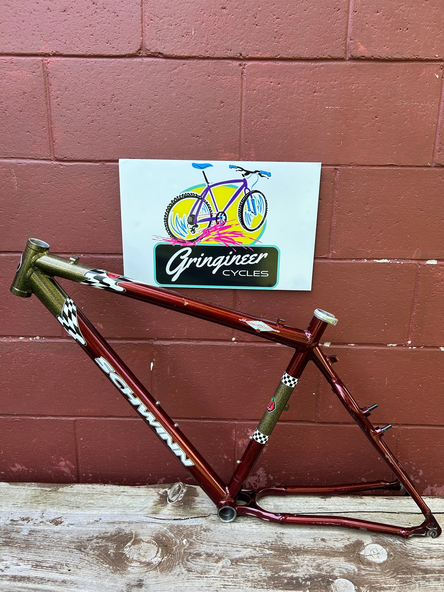 1998 19" Schwinn Homegrown Factory Red Bass Boat Frame