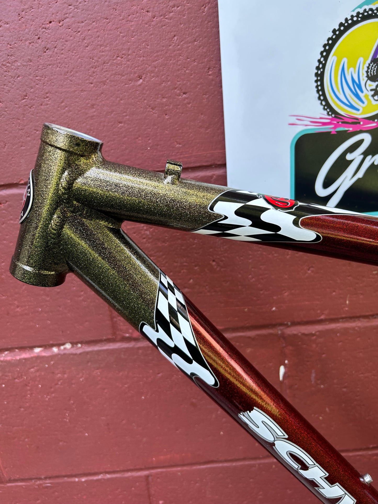 1998 19" Schwinn Homegrown Factory Red Bass Boat Frame