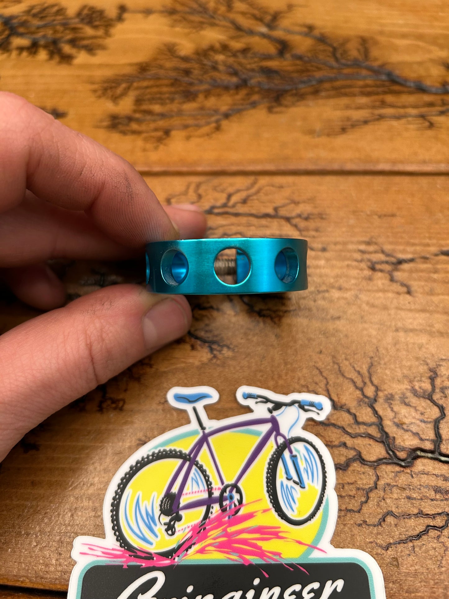 Ringle Holey Turquoise 34.9mm Seatpost Collar