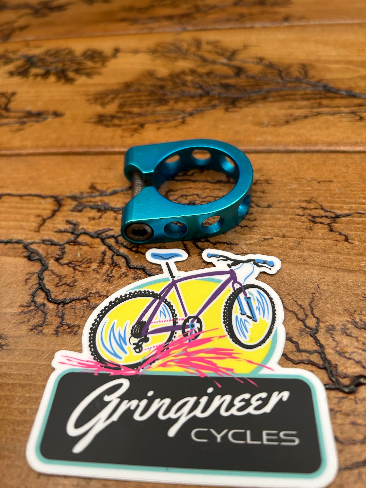 Ringle Holey Turquoise 34.9mm Seatpost Collar