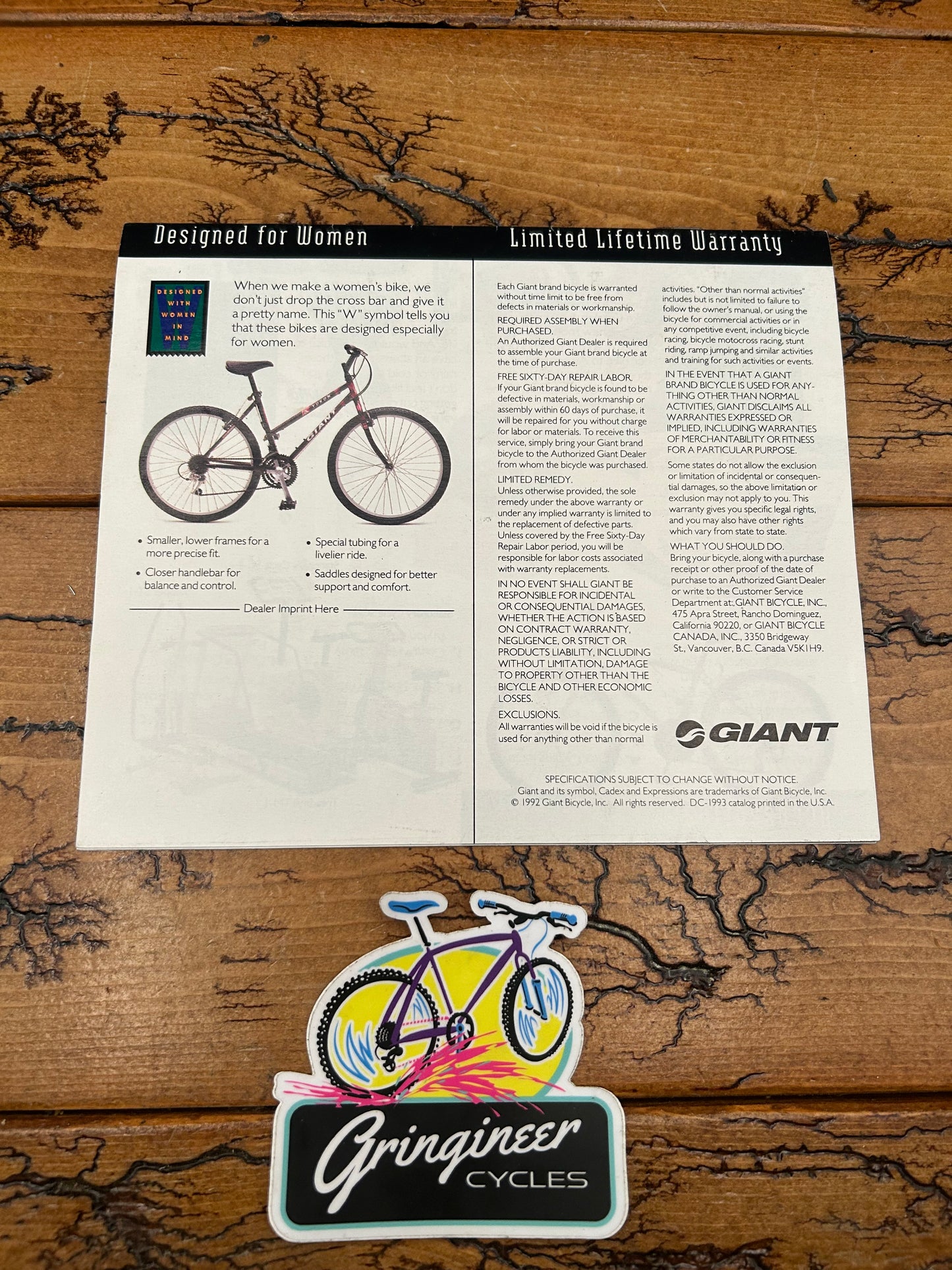 1993 Giant Catalog