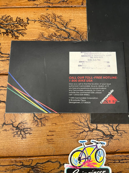 1986 Cannondale Catalog and Folder