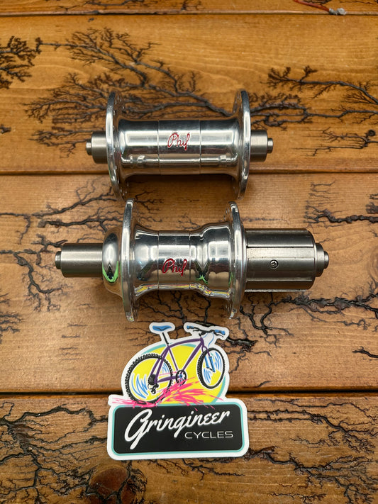 Phil Wood Touring 100/135 36 Hole QR Rim Brake Hub Set NOS