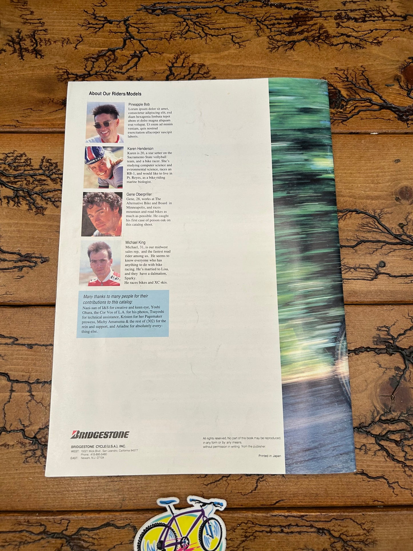 1991 Bridgestone Catalog