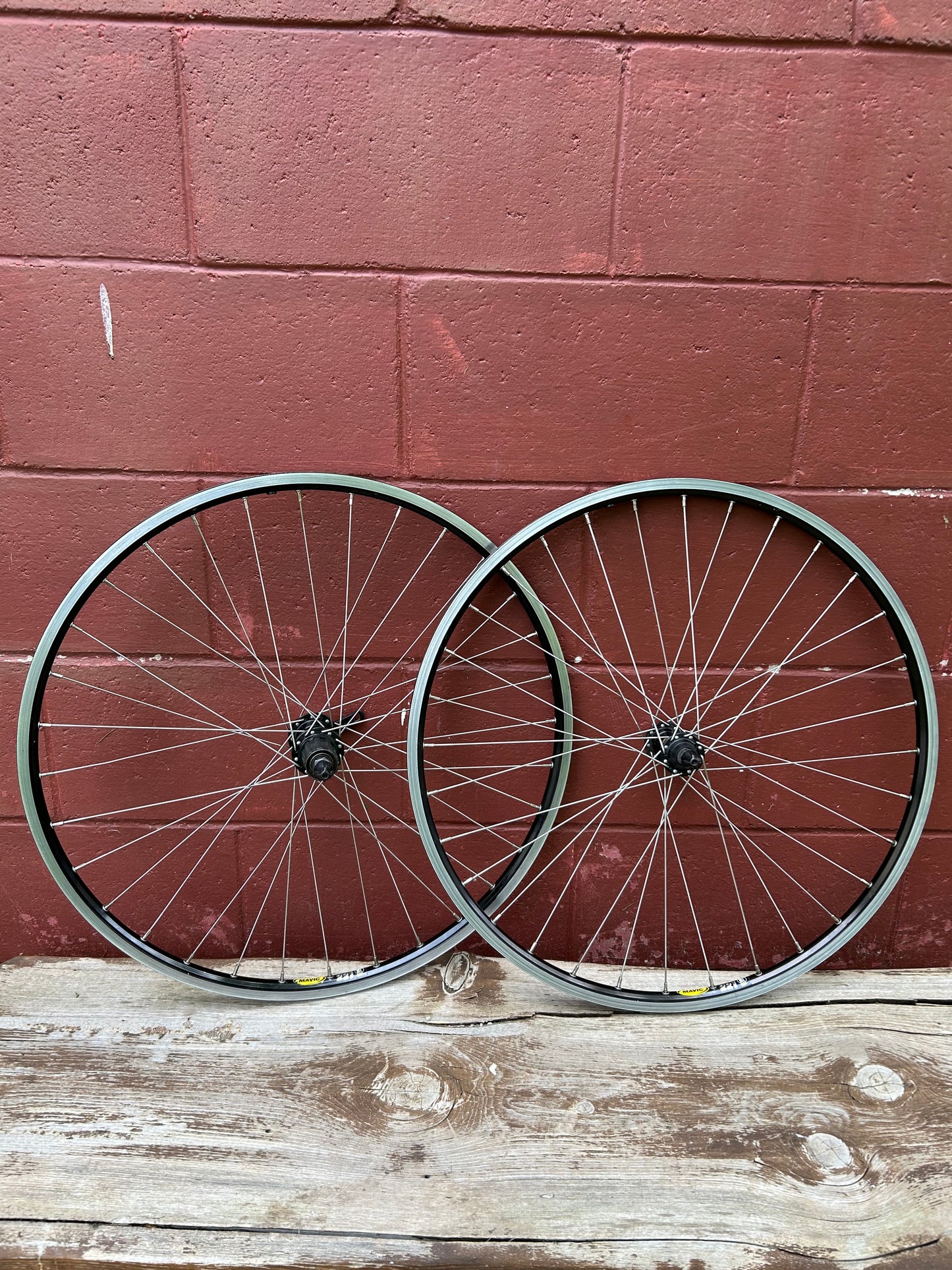 Mavic 221 Shimano Deore LX Black 26 Inch Wheelset