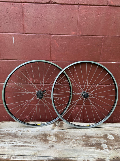 Mavic 221 Shimano Deore LX Black 26 Inch Wheelset