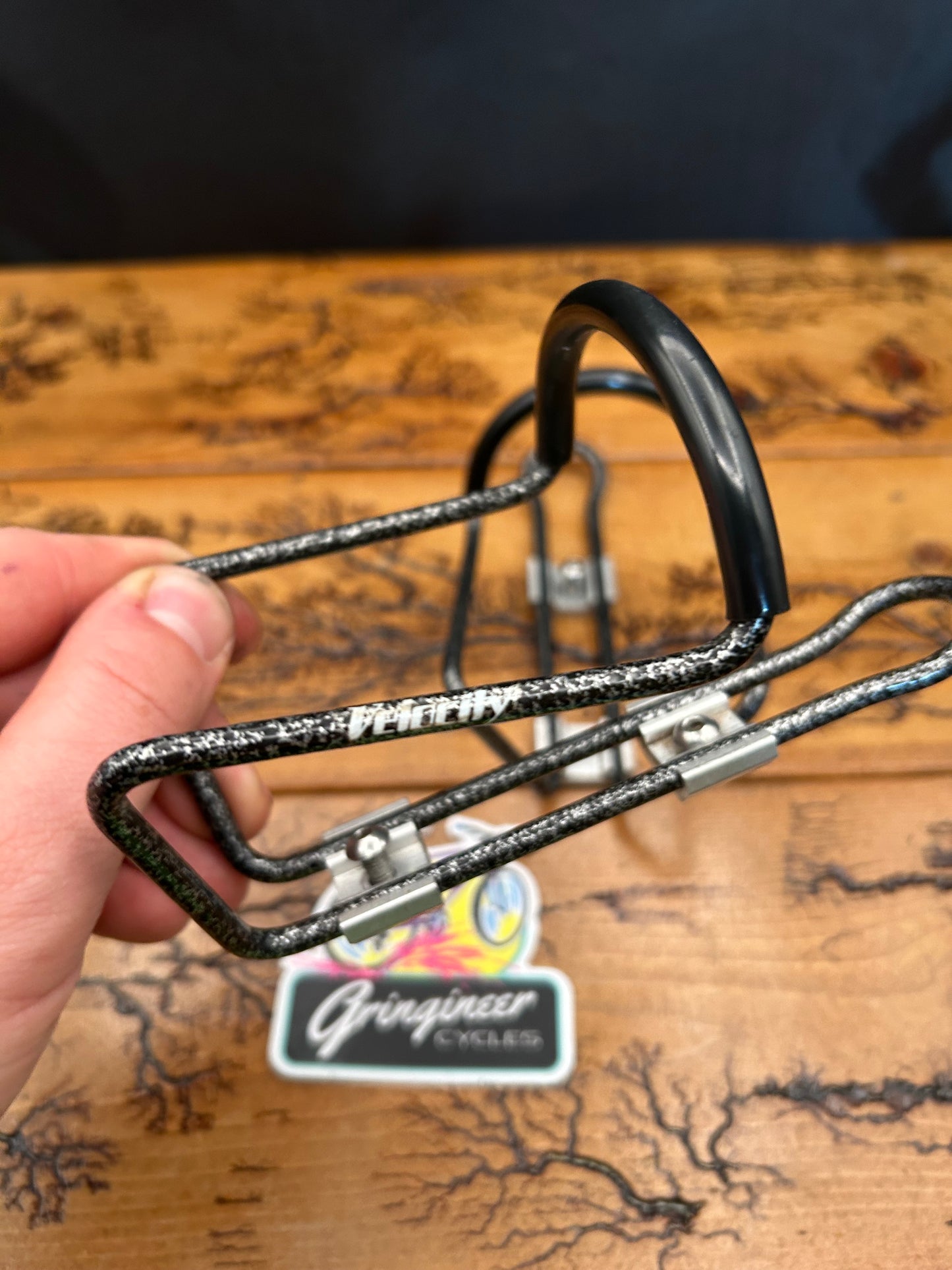 Velocity Black and White Marbled Bottle Cages
