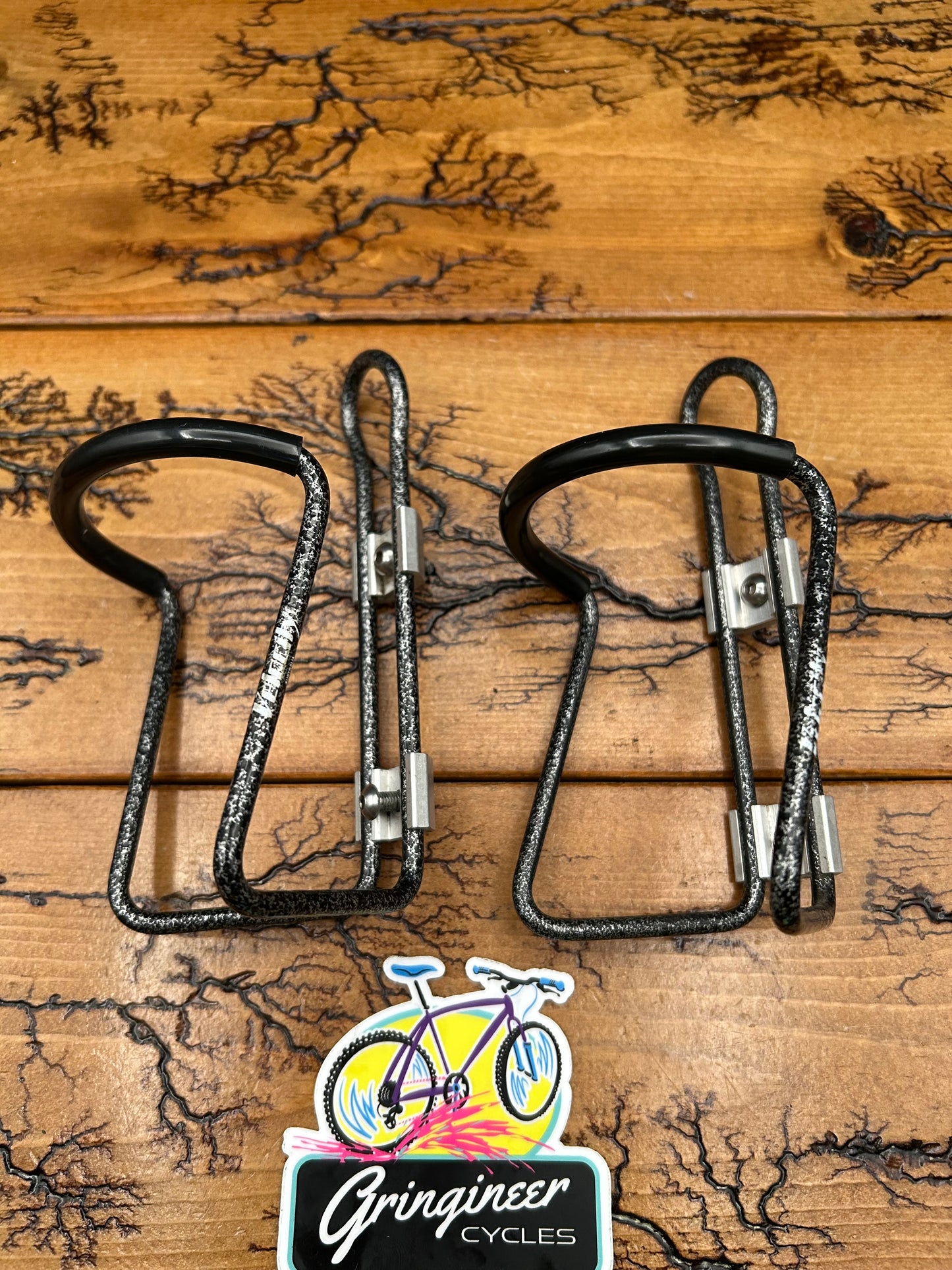 Velocity Black and White Marbled Bottle Cages