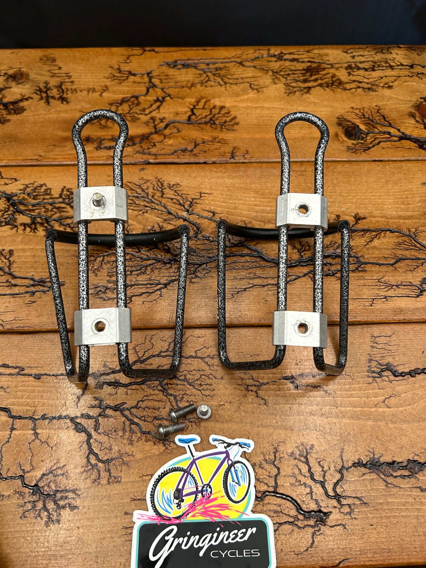Velocity Black and White Marbled Bottle Cages