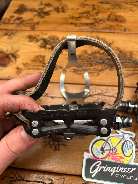 Campagnolo Record Strada Superleggeri Pedals With Campagnolo Toe Cages