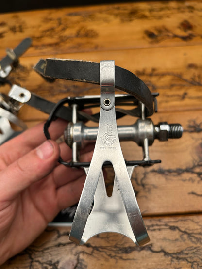 Campagnolo Record Strada Superleggeri Pedals With Campagnolo Toe Cages