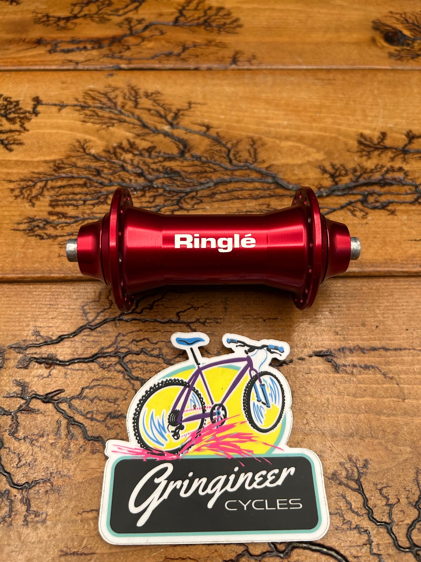 Ringle Red 28 Hole Front Hub