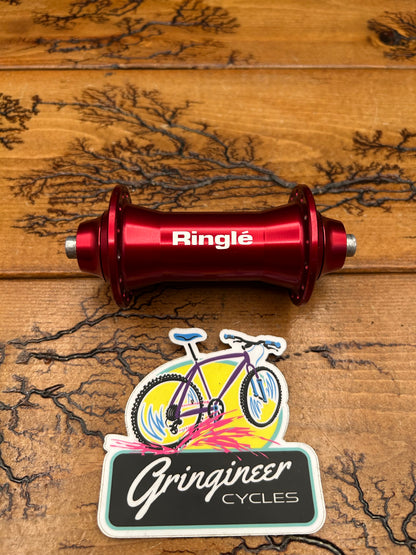 Ringle Red 28 Hole Front Hub
