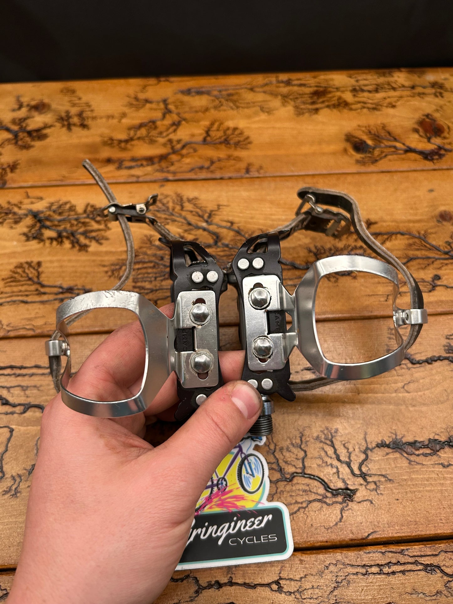 Campagnolo Record Strada Superleggeri Pedals With Campagnolo Toe Cages