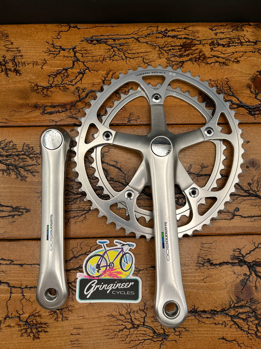 Shimano 600 Tri Color FC-6400 52/42 Biopace 172.5mm Crankset